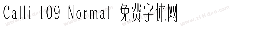 Calli 109 Normal字体转换